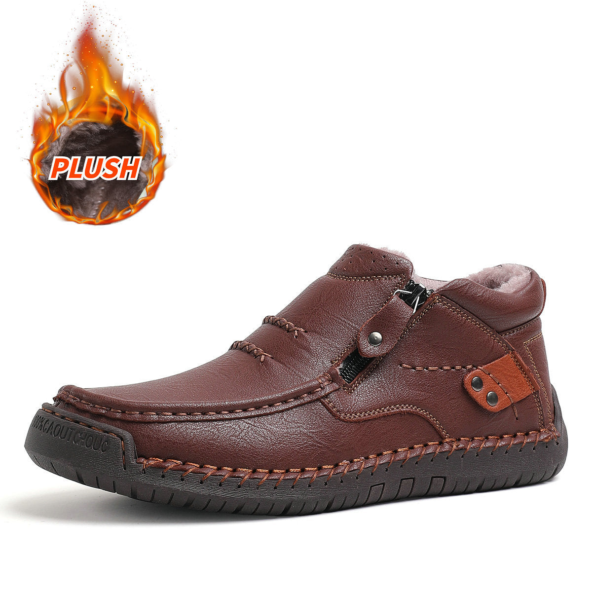 Men's Handmade Premium Leather Slip-on Driving Boots