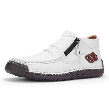 Men's Handmade Premium Leather Slip-on Driving Boots