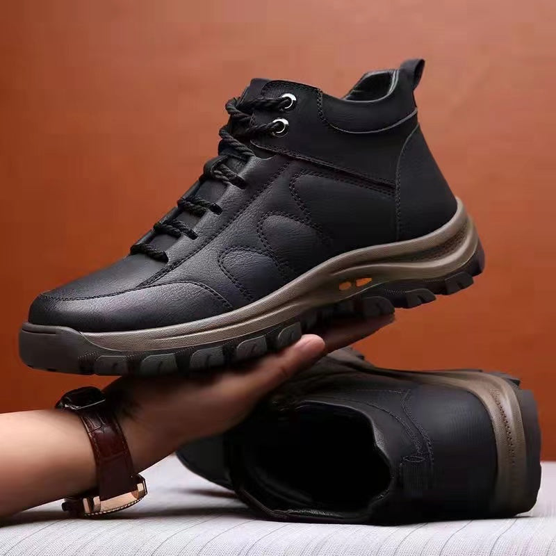 Men's Comfy Arch Support Waterproof Lightweight Handmade Genuine Leather Shoes